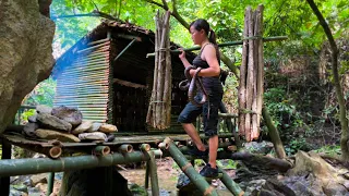 Wet Forest, Snakes Everywhere - Making Bamboo Stairs and Railings/ Part 2