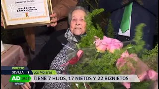 La abuela de Los Molares se llama Antonia y acaba de cumplir 100 años. Andalucía Directo 11/1/24.