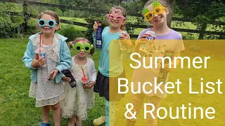 Kids Summer Bucket List | Kids Summer Morning Routine