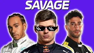 F1 Drivers Being SAVAGE For 5 minutes Straight