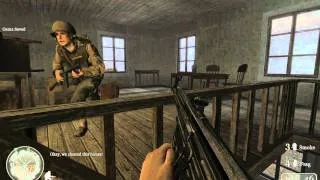 "Call of Duty 2", full walkthrough on Veteran, Chapter 9 - Hill 400, part 1 - Bergstein