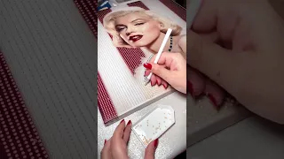 Diamonds are a girls best friend  💎💎💎 #marylinmonroe ##artsandcrafts #crafts #diamondart #fun