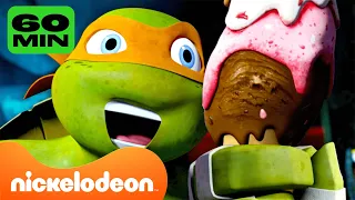 Tartarugas Ninja | 60 Minutos dos MELHORES Momentos de Michelangelo na 2ª Temporada! 🧡 | Nickelodeon