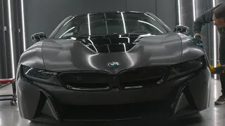 BMW I8 | Brushed Black Wrap | Stage 1 Tuning | DYNO | Ceramic Coating |