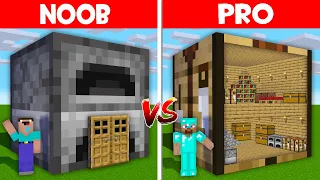 Minecraft NOOB vs PRO: HIDDEN BASE IN FURNACE vs ONE BLOCK HOUSE IN CRAFTING TABLE! (Animation)