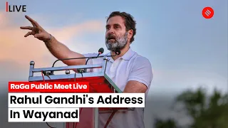 Congress MP Rahul Gandhi Addresses Public Meeting In Kalpetta, Wayanad