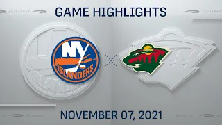 NHL Highlights | Islanders vs. Wild - Nov. 7, 2021