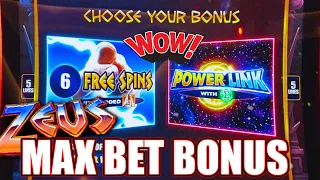 100 Spins To Win! ☆ High Limit Zeus Power Link Lands a Max Bet Bonus!