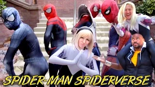 SPIDER-MAN, SPIDER- VERSE, SPIDER-GWEN VS Anime Weekend Atlanta 2016 - Real Life Super Hero Movie