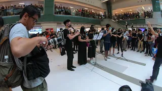 "Do you hear the people sing" sung in Shatin's New Town Plaza