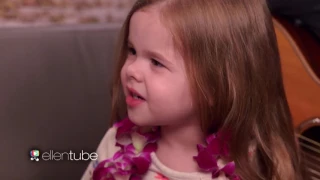 Adorable 3 years old Claire with Moana Star Aulii Cravalho Sing How Far Ill Go!
