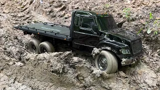 TRAXXAS TRX6 RC HAULER HILL CLIMBS AND MUD!