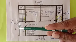 21'.6×30'South facing House plan