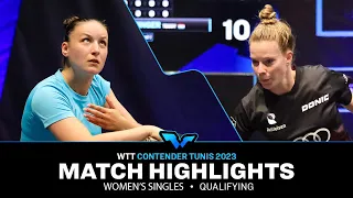 Tessy Gonderinger vs Audrey Zarif | WS Qual | WTT Contender Tunis 2023