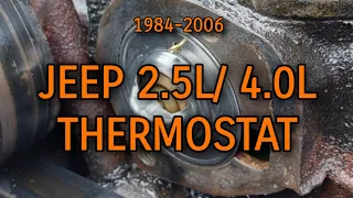 Jeep Cherokee: Thermostat Replacement Procedure ['84-'01 XJ] MJ, YJ, TJ, ZJ, WJ 4.0L/ 2.5L