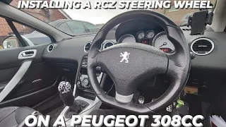 INSTALLING A RCZ STEERING WHEEL ON A PEUGEOT 308CC #PEUGEOT #RCZ #308 #308CC