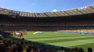 Brazil National Anthem at Brazil Vs. Chile World Cup 2014