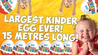 BIGGEST EVER Kinder Surprise EGG!!!!!! 15 metres long!!! world record !!!