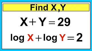 Nice logarithmic Math Simplification |Find the value of X,Y