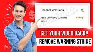 How To Appeal a YouTube Community Guidelines ✅ Strike Remove Warning Strike