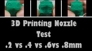 3D Printing Nozzle Size Comparison (0.2 vs 0.4 vs 0.6 vs 0.8mm Nozzle)