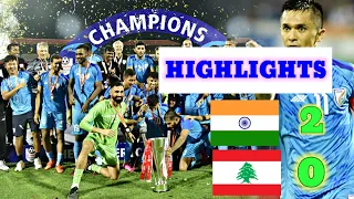 India 2-0 Lebanon | FINAL | Hero Intercontinental Cup 2023 | Full Highlights | @indian_sports2023