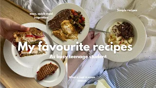 My favourite recipes as a busy student (Quick, easy meal inspiration)