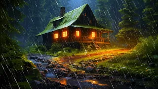 Relax & Fall Asleep In Minutes With Huge Rain On Tin Roof & Powerful Thunder Sounds | White Noise