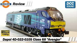 Review: Dapol Class 68 4D-022-010 Avenger 68008 in DRS Direct Rail Services Compass livery DCC Sound