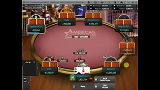 Играем фриролл на Americas cardroom около 6000 игроков, я закончил на 56месте