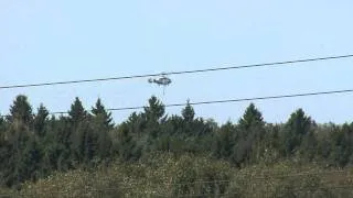 Fire fighting in the woods Вертолёты тушат пожар в Лосином Острове