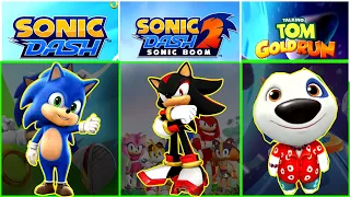 Sonic Dash Vs Sonic Dash 2 Sonic Boom Vs Talking Tom Gold Run Gameplay Walkthrough