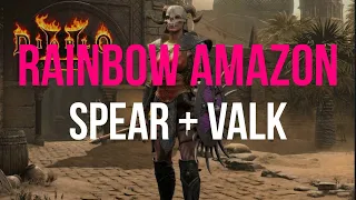 [Pt Hell] Diablo 2 - Rainbow Amazon - Spear + Valk