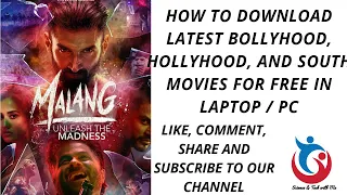 ||HOW TO DOWNLOAD BOLYWOOD HOLLWOOD, SOUTH AND HINDI DUBBED MOVIES FOR FREE IN LAPTOP/PC || HINDI ||