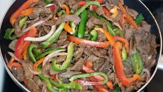 Fajitas de Res/ receta facil