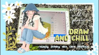 DRAW WITH ME | Draw and Chill (with cafe ambience)
