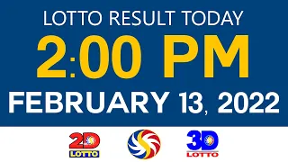 Lotto Results Today February 13 2022 2pm Ez2 Swertres 2D 3D 6/49 6/58 PCSO