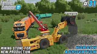 Inaugurating a Venture: Extracting and Processing Stones | HORSCH Farm | Farming simulator 22 |  #31