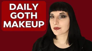 My daily goth makeup look | slightly hooded eyes
