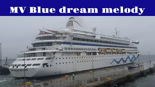 cruise ship MV Blue dream melody (Avitak) leaving Tallinn