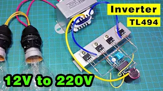 How to make a Powerful Inverter 12V DC to 220V AC using TL494, Irfz44