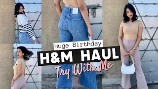 Huge H&M Try On Haul | Wide Leg Jeans, Trousers, Tops|#hm #hmhaul #hmjeans #h&mindia