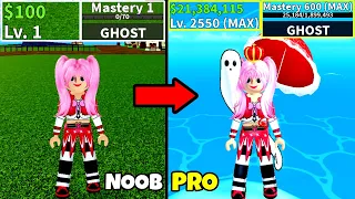 Beating Blox Fruits as Perona! NEW Ghost Fruit Update 20 Lvl 0 to Max Lvl Noob to Pro in Blox Fruits