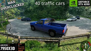 BeamNG.drive TRAFFIC CARS | RTX 4090 and 7950X3D - 1440p/4K DSR Ultra | 100 AI CARS