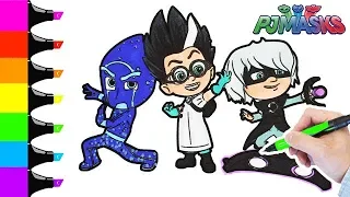 Coloring Pages Pj Masks colouring for children Flight of the Ninja