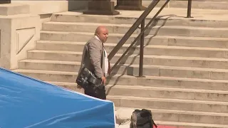 George Chidi arrives at Fulton County Courthouse to testify in front of grand jury