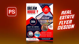 How to Design Professional Flyer for Real Estate Agency | Photoshop Tutorial