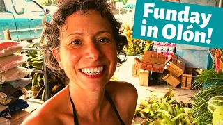 Sunday in Olón Ecuador: Mercados, Walk Around Town + Sunset Beach Walk w/ Drone (American Expats)