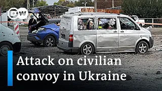 Dozens killed in missile strike on Ukrainian civilian convoy | DW News