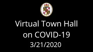 Anne Arundel County Virtual Town Hall on COVID-19 | 3/21/20